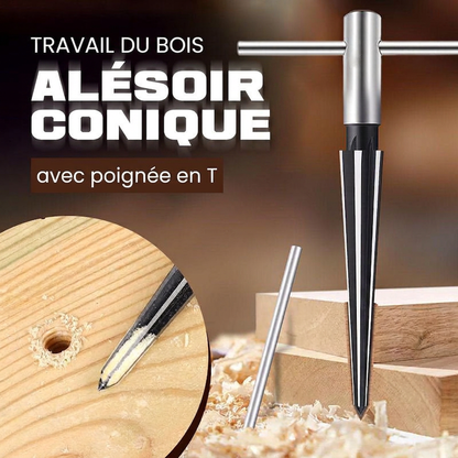 🪚🛠️ -60% ! ⚙️Alésoir Conique à Poignée en T – Outil Professionnel d'Ébavurage & Prise en Main Sûre.