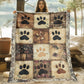 🐾 50% DE RÉDUCTION! 🛋️ Couverture en flanelle – Motifs pattes, douce & réconfortante ✨