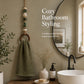 🧺🌸 Porte-serviette décoratif en perles – Perles en céramique, corde en jute et anneau en bois, une touche bohème et naturelle pour votre salle de bain ou cuisine 🏡