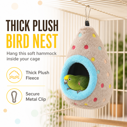 🐦 OFFRE LIMITÉE : -50 % 🥚 Nid suspendu en coton pour oiseaux, forme d’œuf, polaire double épaisseur, refuge chaud pour l’hiver