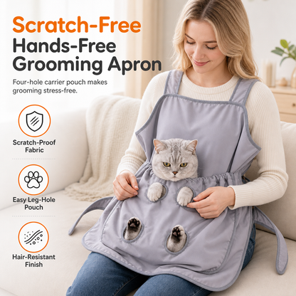 🐱 50% DE RÉDUCTION! 🥻 Tablier câlin pour animaux – Trou pour pattes & anti-griffes ✨