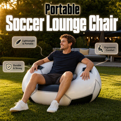 ⚽ Canapé gonflable en PVC en forme de ballon de football 🛋️ – Design ludique, assise durable et portable pour salle de jeux, fêtes, chambre et soirées de match ✨