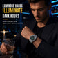 Montre de sport à quartz pour homme avec aiguilles lumineuses et date